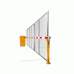 Automatic Systems BLG 76 Fenced Barrier Gate Rising Fenced Barrier with Fenced Arm 17'L X 6'H