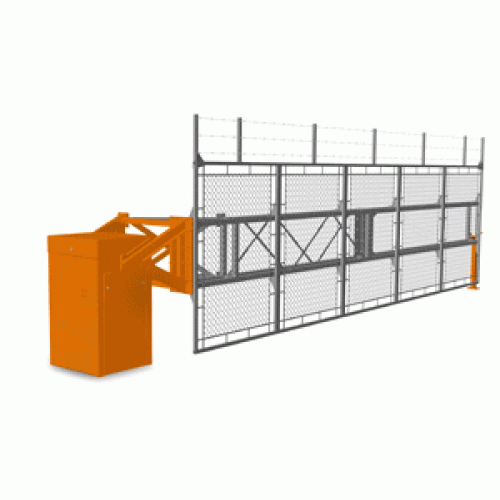 Automatic Systems BLG77H Fenced Barrier Gate Rising Fenced Barrier with High Version Fence Arm (16'8' L X10' H)