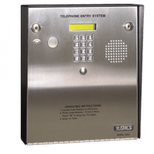 Doorking 1833 PC Programmable Telephone Entry System for Apartment/ Offices with 3000 memory, Stainless Steel Surface Mount 1833-080