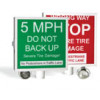 Doorking Warning Sign Lighted /Use with stand alone Doorking Spike Systems 1615-080